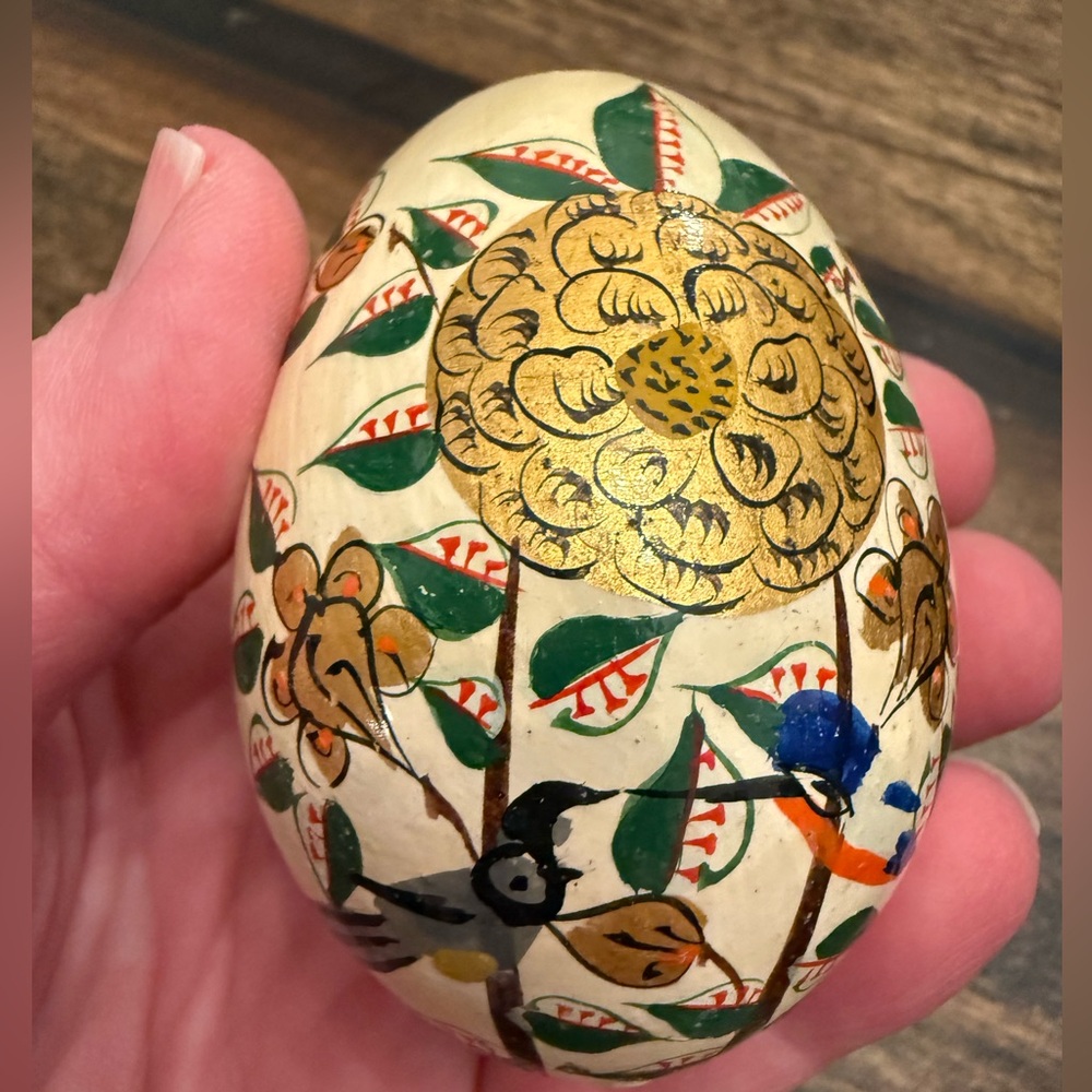 Hand-Painted Floral Egg Decor